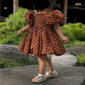 Like new - copper balloon dress Noralee “Sofia” 18M
